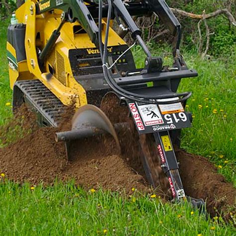 mini skid steer trencher for sale|stand behind mini skid steer.